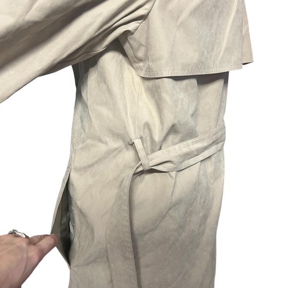 Liz Claiborne - Women’s Midi Double Breasted Trench Coat Sz LG - Picture 4 of 8